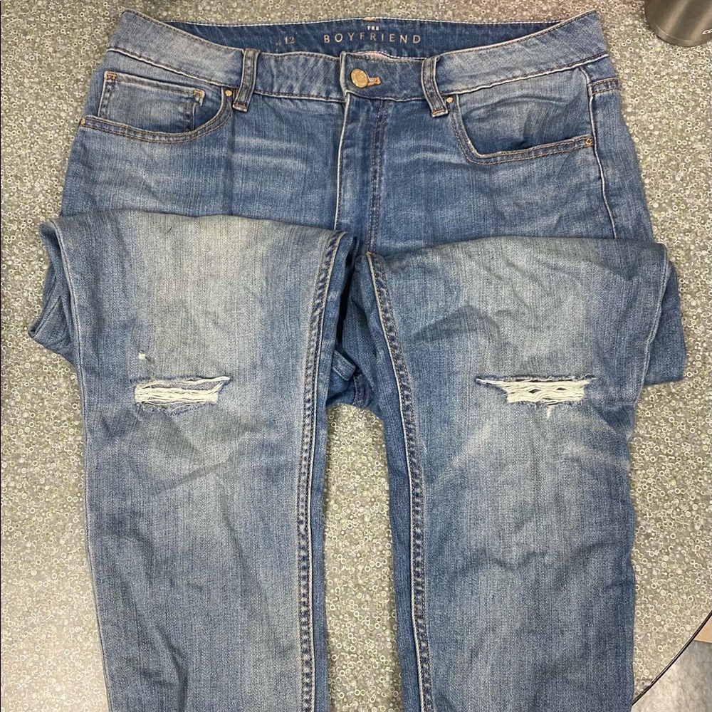 Women’s boyfriend jeans. White House Black Market